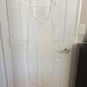 Forever 21 White Scoop Neck Tank Dress